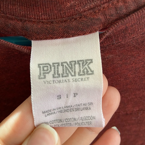 PINK red baseball tee - Picture 3 of 5